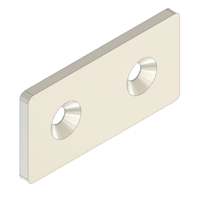 MODULAR SOLUTIONS ALUMINUM CONNECTING PLATE<br>45MM X 90MM FLAT TIE W/HARDWARE